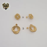 (1-1218-2) Laminado de Oro - Aretes Nudo - BGF
