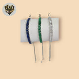 (2-0323) Plata de Ley 925 - Pulsera de Circón Ajustable de 4,5 mm.