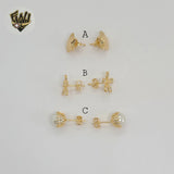 (1-1022-1) Gold Laminate - Small Stud Earrings - BGF