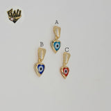 (1-2027) Gold Laminate - Evil Eyes Pendants - BGF