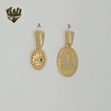 (1-2087) Laminado de oro - Colgantes de medalla - BGF