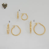 (1-2690-1) Aros clásicos lisos laminados en oro - BGF