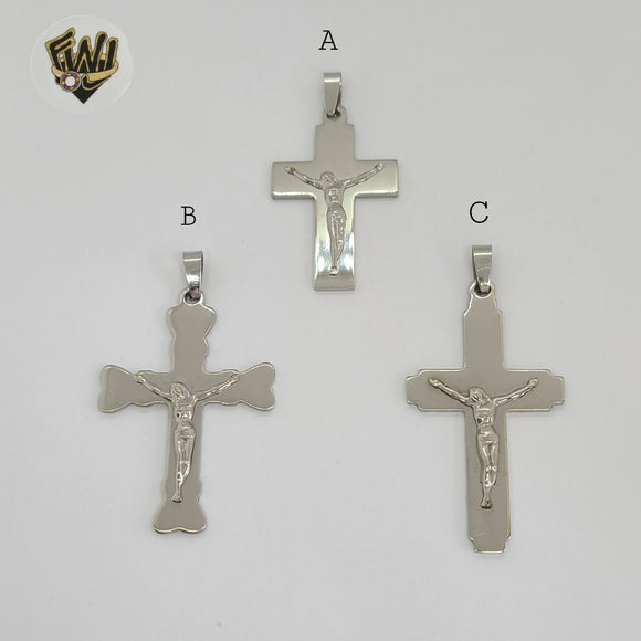(4-2321) Stainless Steel - Crucifix Pendant.