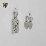 (4-2027) Stainless Steel - Carved Pendants.