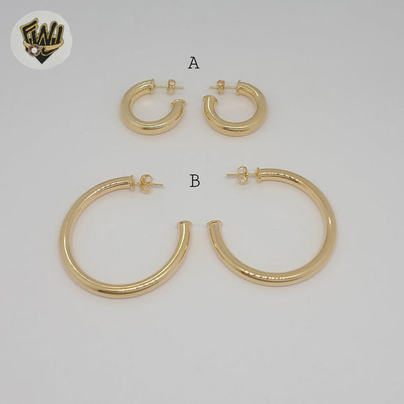 (1-2933-6) Gold Laminate - Plain Half Hoops - BGF