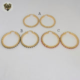 (1-2664-2) Gold Laminate - Zircon Hoops - BGO