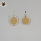 (1-2366-1) Gold Laminate - Prayer Medal Pendants - BGF