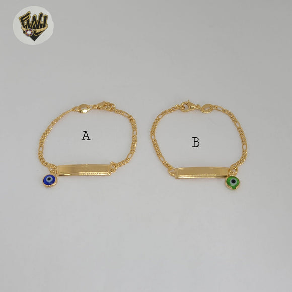 (1-0926) Gold Laminate - 2.5mm Plate Kids Bracelet - 5.5