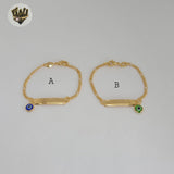 (1-0926) Gold Laminate - 2.5mm Plate Kids Bracelet - 5.5" - BGF