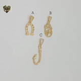 (1-2150) Gold Laminate - Carved Pendants - BGF