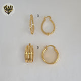 (1-2708) Gold Laminate Hoops - BGO