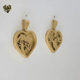 (4-2366) Stainless Steel - Carved Heart Pendants.