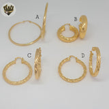 (1-2736) Gold Laminate Hoops - BGO