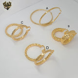 (1-2736) Gold Laminate Hoops - BGO