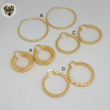 (1-2736) Gold Laminate Hoops - BGO