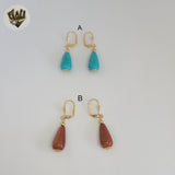 (1-1151) Laminado Oro - Pendientes Largos - BGF