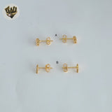 (1-1132-2) Gold Laminate - Stud Earrings - BGF