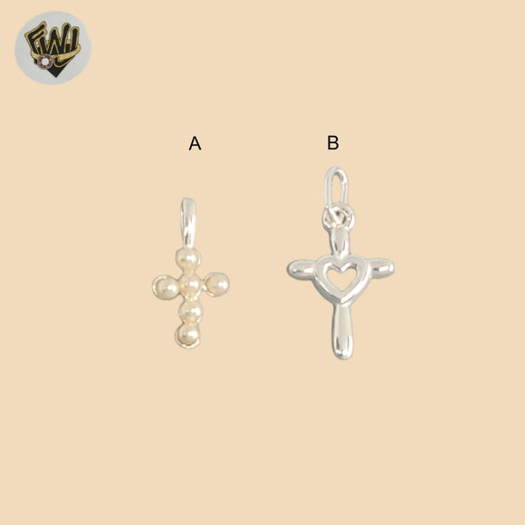 (2-1181-1) Plata de Ley 925 - Colgantes Cruces Pequeñas.