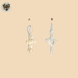 (2-1181-1) Plata de Ley 925 - Colgantes Cruces Pequeñas.