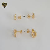 (1-1135-1) Gold Laminate - Stud Earrings - BGF