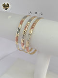 (1-4013) Gold Laminate - 4mm Three Tones Bangles - Dozen - BGO