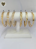(1-4032) Gold Laminate - 3mm Two tones Bangles - Dozen - BGO