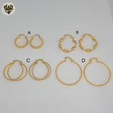 (1-2710) Gold Laminate Hoops - BGO