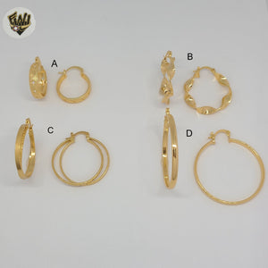 (1-2710) Gold Laminate Hoops - BGO