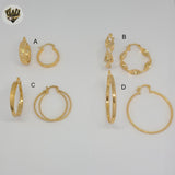(1-2710) Gold Laminate Hoops - BGO