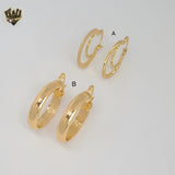 (1-2691-2) Gold Laminate Hoops - BGO