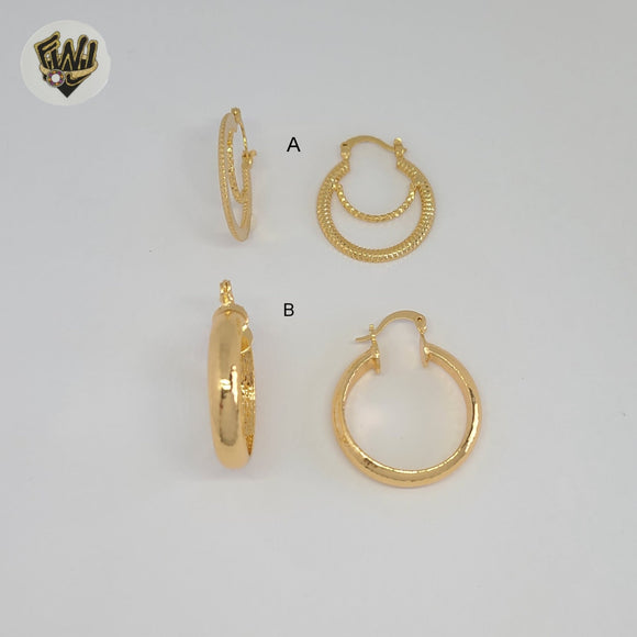 (1-2691-2) Gold Laminate Hoops - BGO