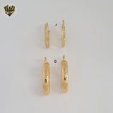 (1-2691-2) Gold Laminate Hoops - BGO