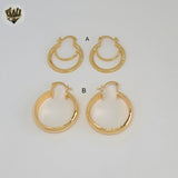 (1-2691-2) Gold Laminate Hoops - BGO
