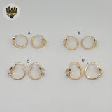 (1-2657-3) Gold Laminate - Butterfly Hoops -BGO