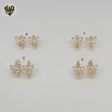 (1-2657-3) Gold Laminate - Butterfly Hoops -BGO