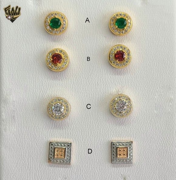 (1-1169-1) Gold Laminate - Stud Earrings - BGO