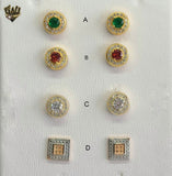 (1-1169-1) Gold Laminate - Stud Earrings - BGO