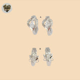 (2-4244) 925 Sterling Silver - Zircon Huggies.