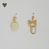 (1-2183) Gold Laminate -Pearl  Pendants - BGF