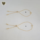 (MBRA-25) Gold Laminate -  Adjustable Bracelet - BGF