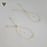 (MBRA-25) Gold Laminate -  Adjustable Bracelet - BGF