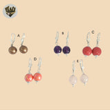 (2-3171-1) 925 Sterling Silver - Dangle Stone Earrings.