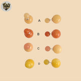 (2-3445) Pendientes de plata de ley 925 con bola. 