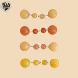 (2-3445) Pendientes de plata de ley 925 con bola. 