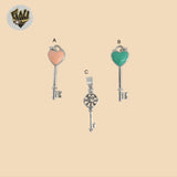 (2-1653) 925 Sterling Silver - Key Pendants.