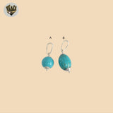 (2-1234) 925 Sterling Silver - Turquoise Pendants.