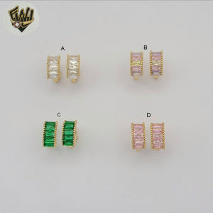 (1-2639-1) Gold Laminate - Small Zircon Huggies - BGO