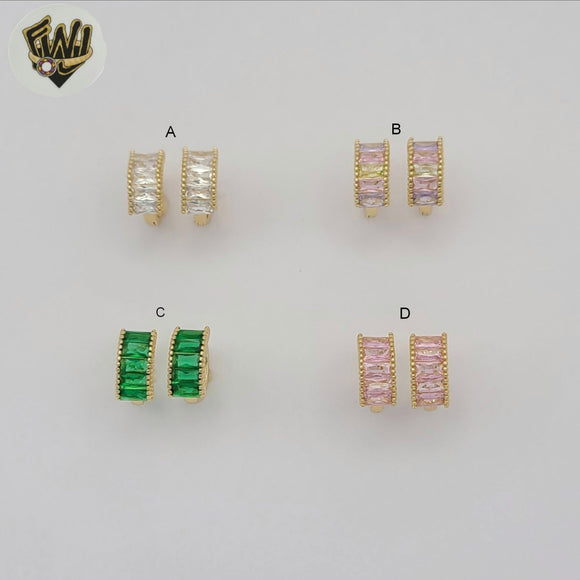 (1-2639-1) Gold Laminate - Small Zircon Huggies - BGO