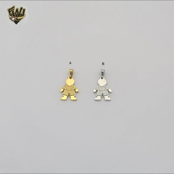 (4-2037) Stainless Steel - Little Boy Pendants.