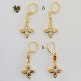 (1-1188-1) Gold Laminate - Long Earrings - BGF